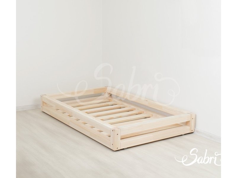 Cassetti Sotto Letto Cassetto Letto Legno Happy Garden Marceau - Letto Aggiuntivo Con Rotelle, Riponibile, Rete Inclusa Cassetto Letto Bambino Rete